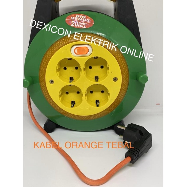 Kabel roll/ kabel gulungan/roll kabel/kabel box/colokan listrik murah - kabel 20 meter