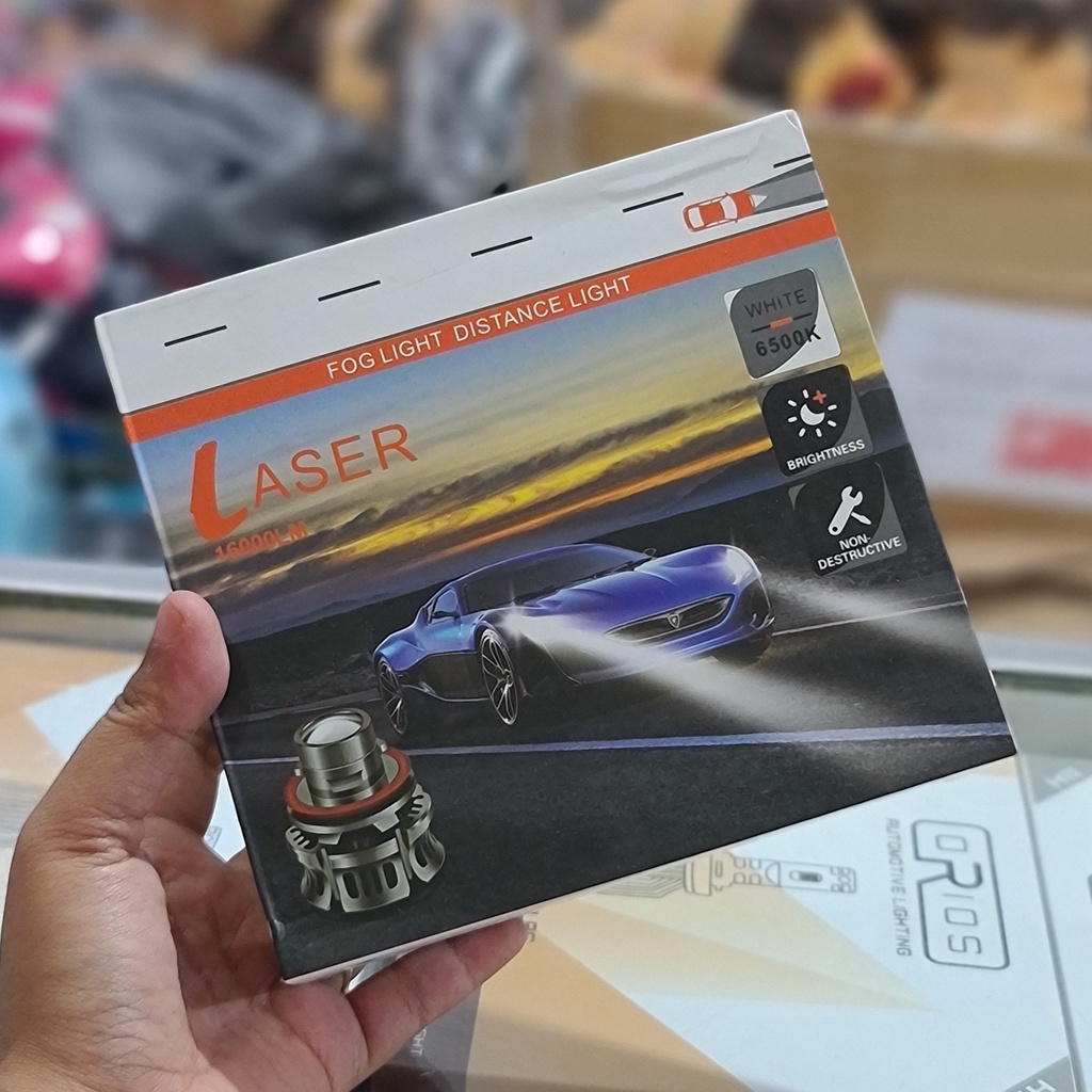 LAMPU LED MOBIL LASER PUTIH