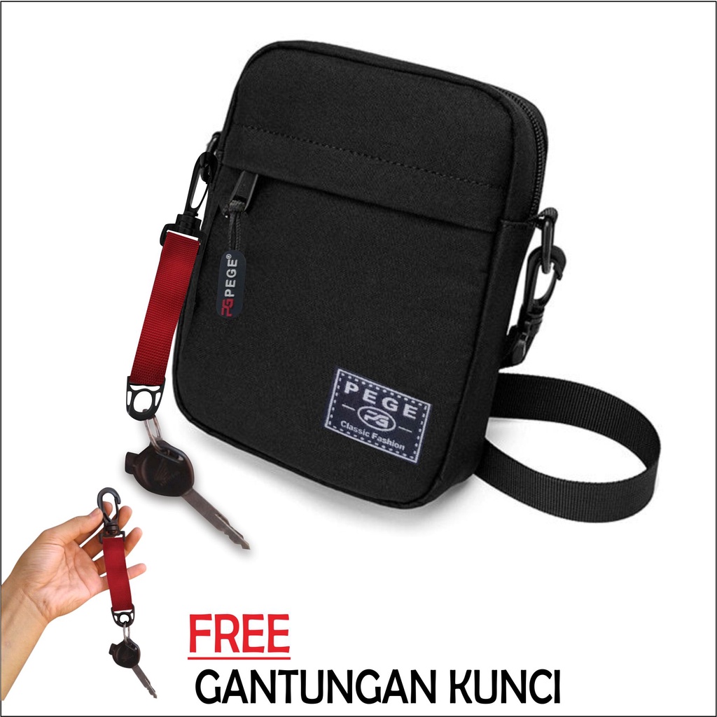 Tas Selempang Keren PEGE Untuk Pria Slempang Bahu Polos  - PG 8945