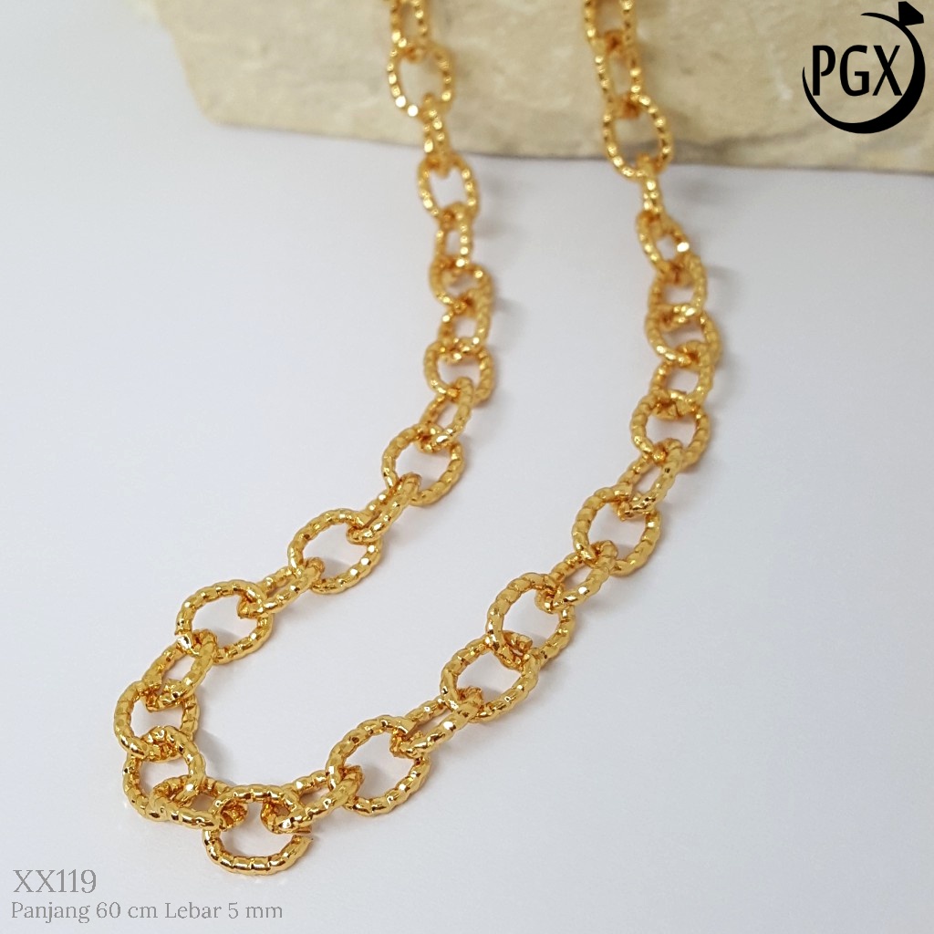 PGX Kalung Pria Wanita Xuping Perhiasan Lapis Emas Aksesoris Fashion Premium - XX119