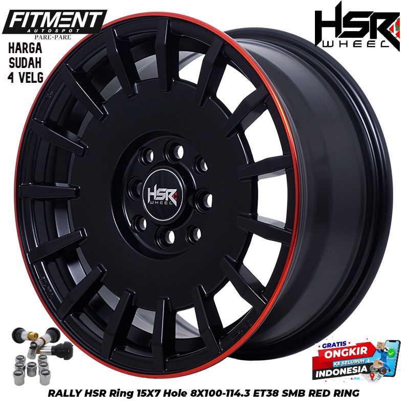 JUAL VELG MOBIL RACING TAMPIL ELEGANT TYPE HSR RALLY RING 15 BISA TUKAR TAMBAH