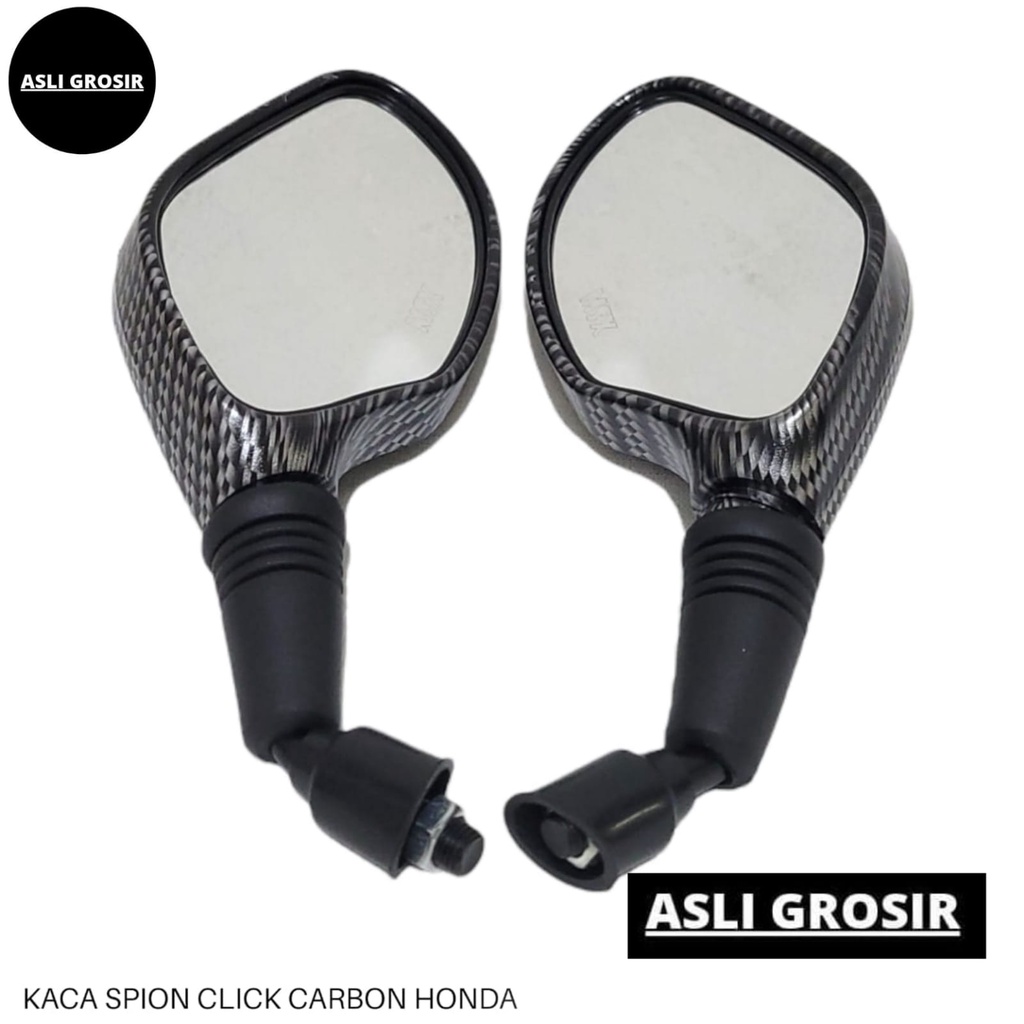 Spion Click Hitam Carbon Original Thailand Kaca Besar PNP Honda Yamaha Vario Beat Supra Dll