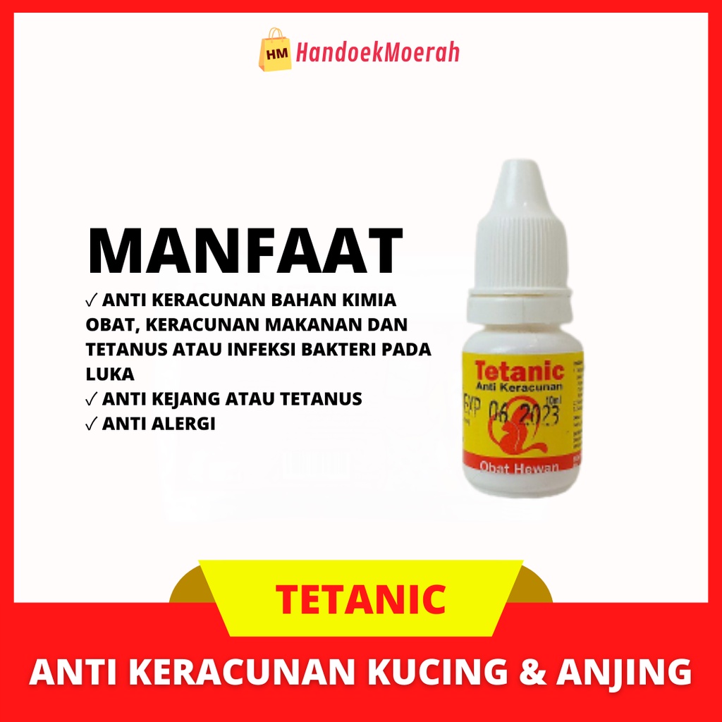 Tetanic 10 ML / Obat Anti Racun Kucing &amp; Anjing Murah