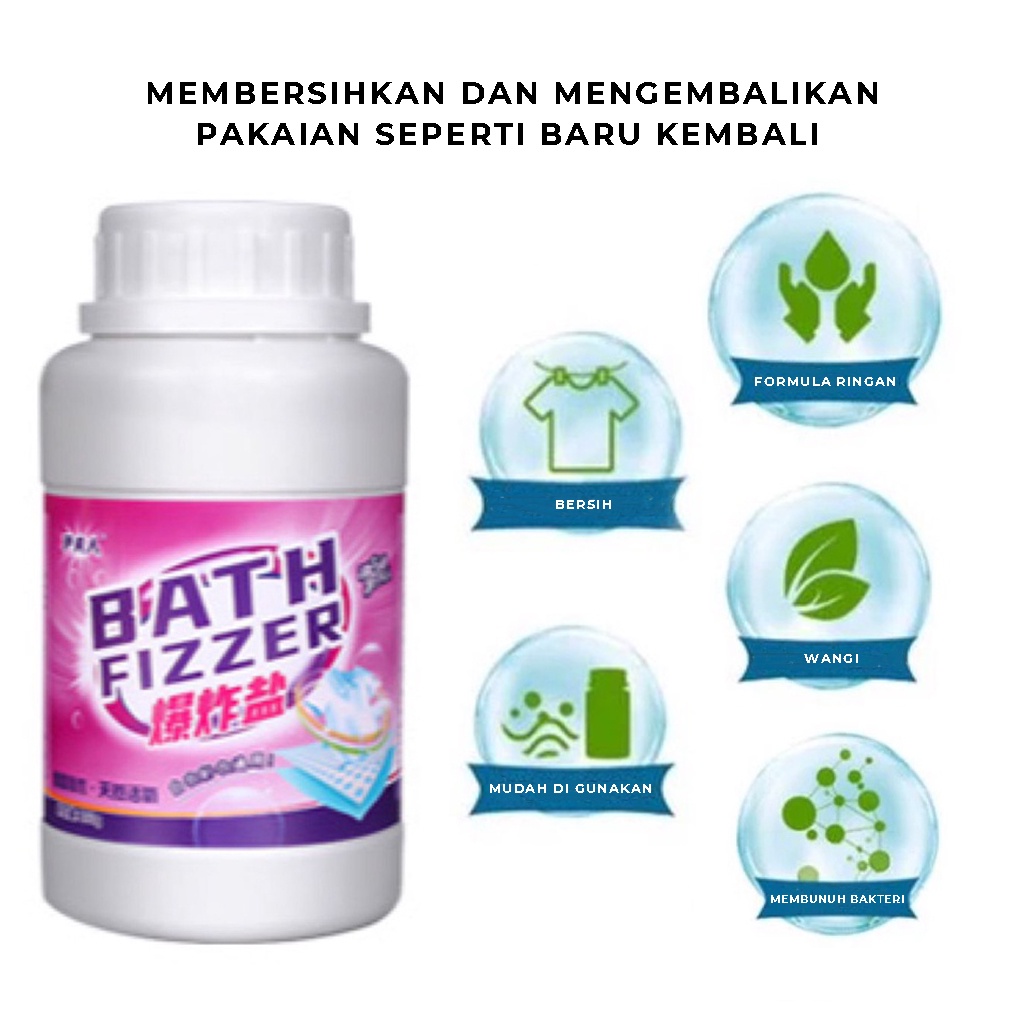 Pemutih Pakaian Deterjen Bubuk Penghilang Noda Detergent Powder Pembersih Baju |GROSIRXPRESS