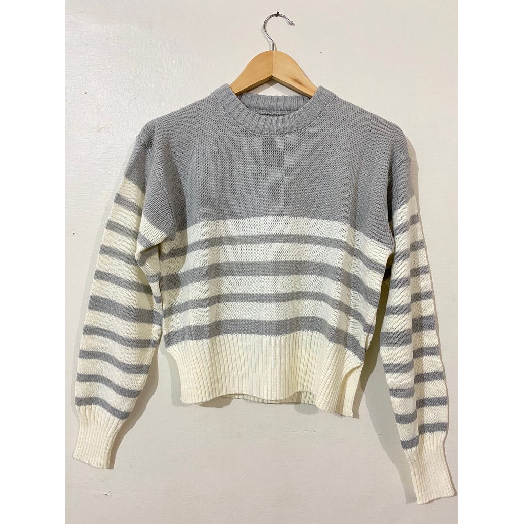 Kirei Sweater Rajut Crop Top Knit Wanita Premium Oversize Murah Halus Korean Style COD Free Ongkir