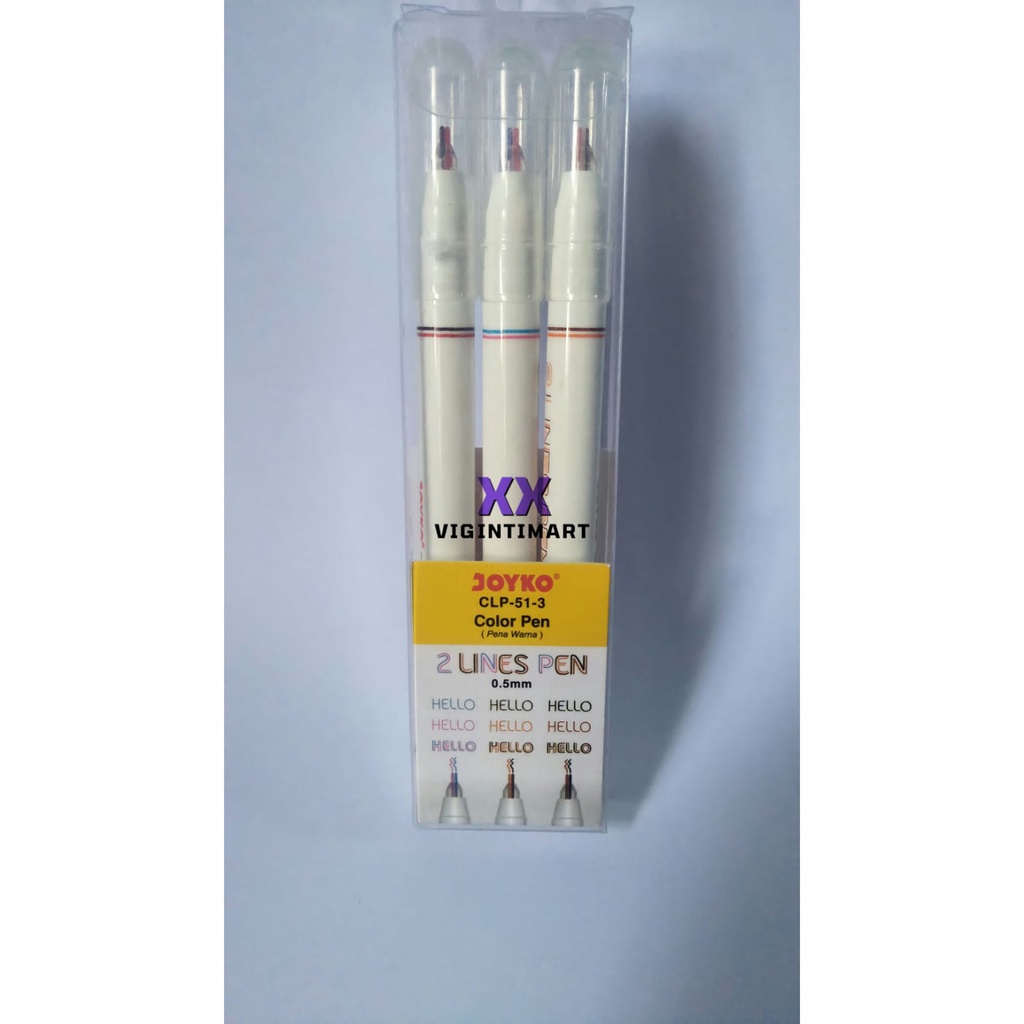 

JOYKO COLOR PEN (2 LINES PEN) CLP-51-3/PULPEN DUA WARNA 0.5 mm