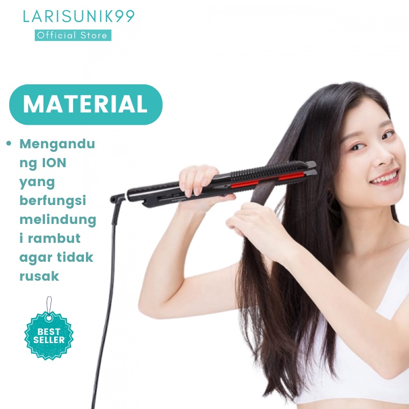 Catokan Rambut Wanita Pelurus Curly Perawatan Rambut Catok Curly 3 in 1 Keriting Pengeriting Alat Pelurus Keriting Kriting Curler Catokan Gelombang Lurus Ion Tourmaline Keramik Perawatan Kecantikan Ori Original Premium Terbaru