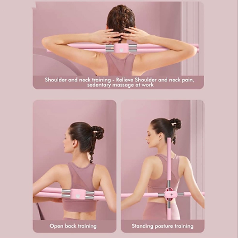 Tongkat Yoga Pilates / Back Stretch Sticks / Yoga Stick Tongkat / Alat Bantu Yoga Penegak Punggung