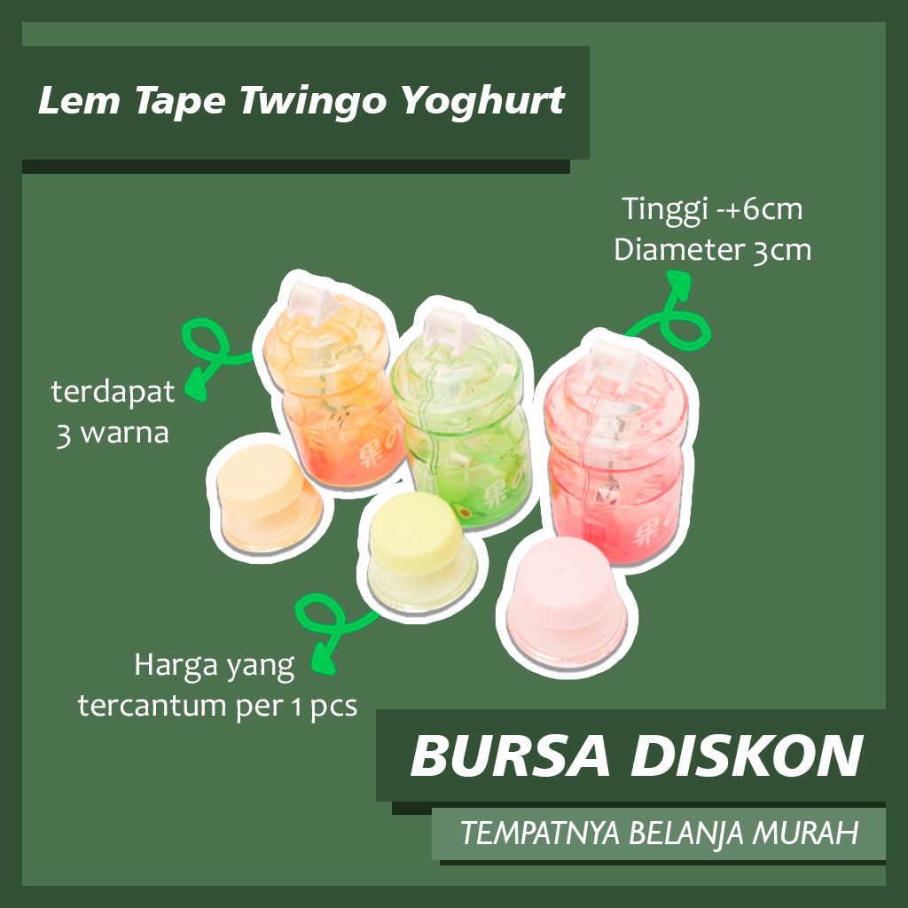

Lem Twingo Yoghurt TG-G2339 Glue Tape Lem Kertas Paper