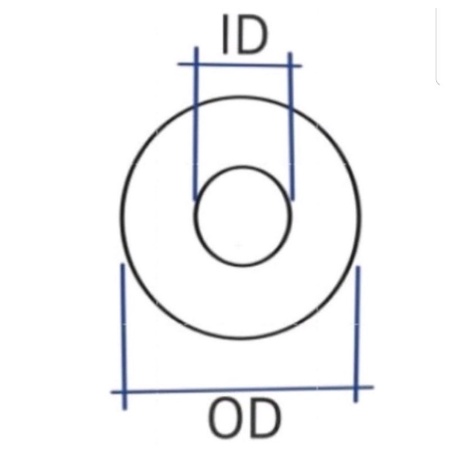 Besi Plat bulat 8mm Od. 100mm  Id. 20mm