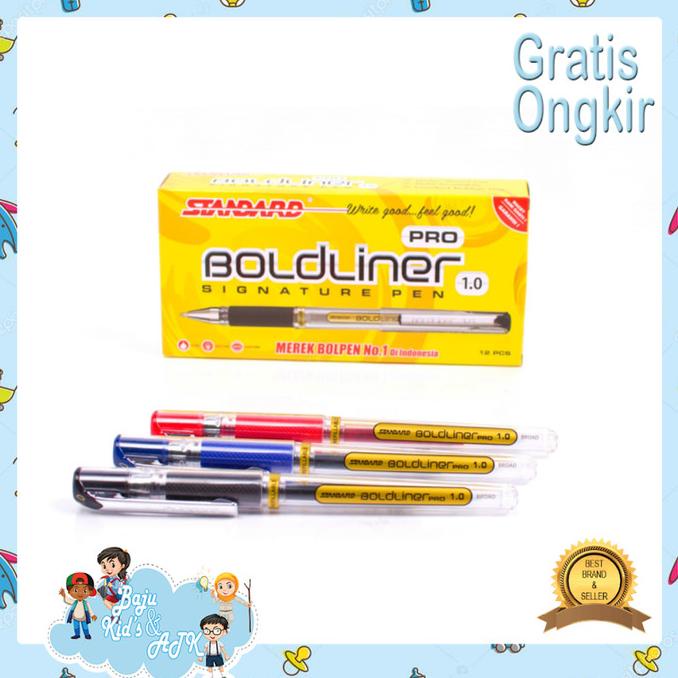 

Discount Pulpen Gel Standard Boldliner Pro 1.0 mm (12pcs) /ALAT TULIS AESTHETIC/ALAT TULIS SEKOLAH/ALAT TULIS SET/ALAT TULIS LENGKAP/ALAT TULIS ANAK/ALAT TULIS LUCU