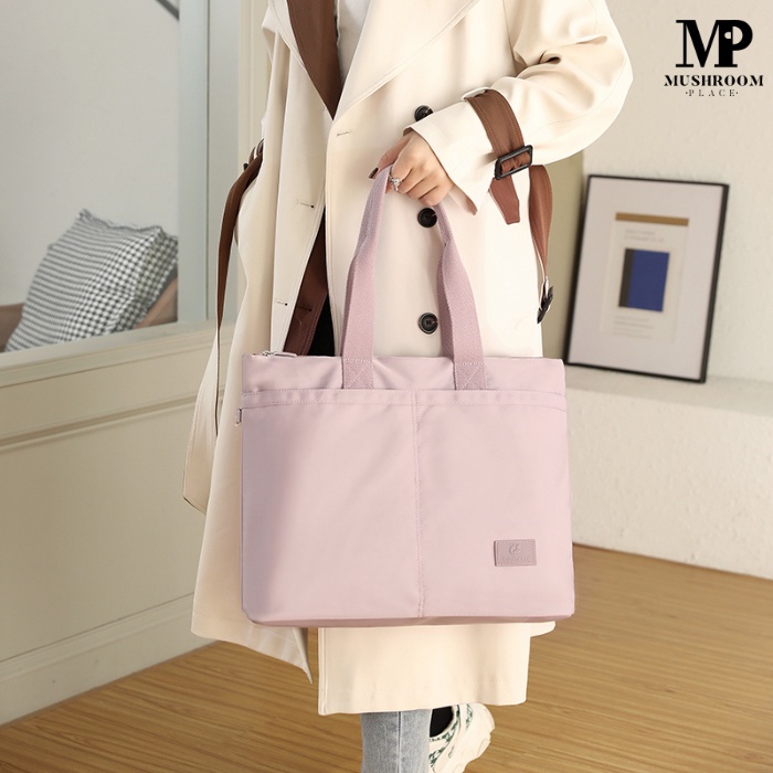 Tas Laptop Wanita Waterproof - Tote Bag Kuliah Cewek Korea - Totbag Jinjing Casual Perempuan