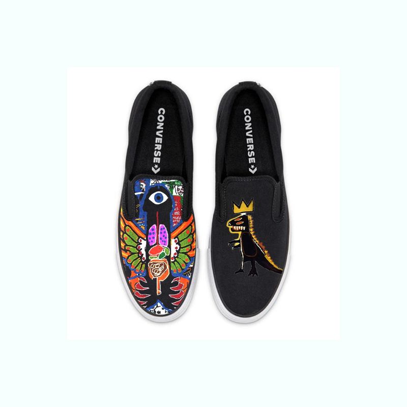 converse slip on × abstrak (custom paint)