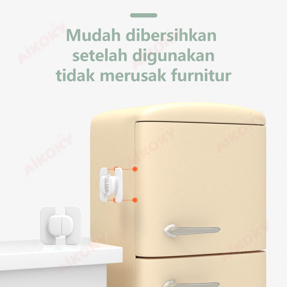 Aikoky Kunci Kulkas Pengaman Anak/Safety lock pintu kulkas/Kunci Lemari