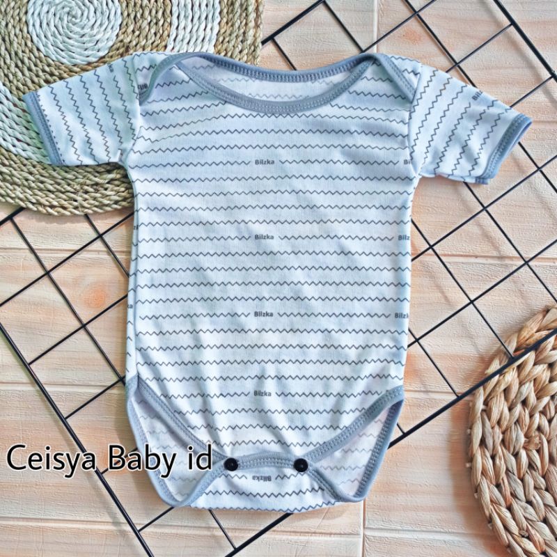 3 PCS Jumper Bayi Bodysuit Seri Abu / Jumper Bayi Baru Lahir 0-3 Bulan