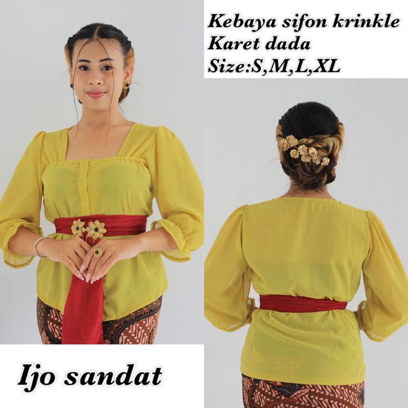 Kebaya bali sabrina babydol lengan kerut (tanpa masker)