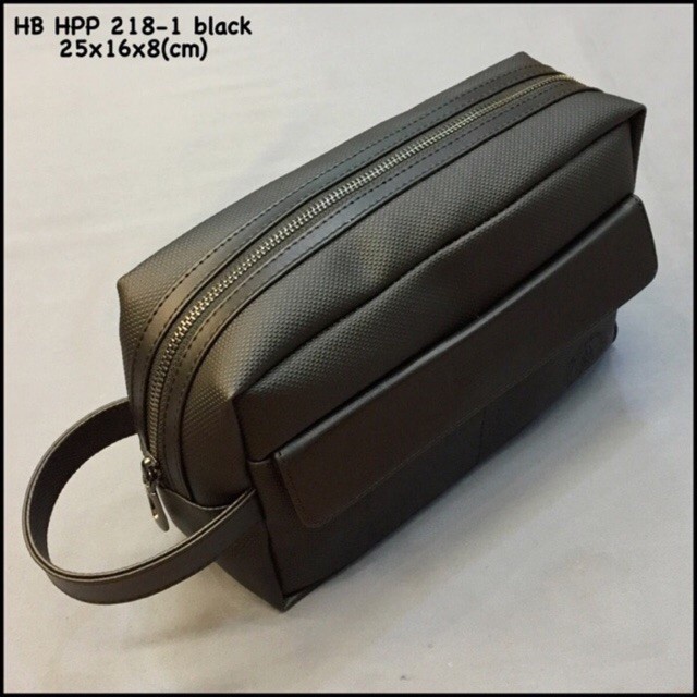 Clutch Pria Handbag Hush Puppies Original Black Tas Tangan Pria Clutch Keren