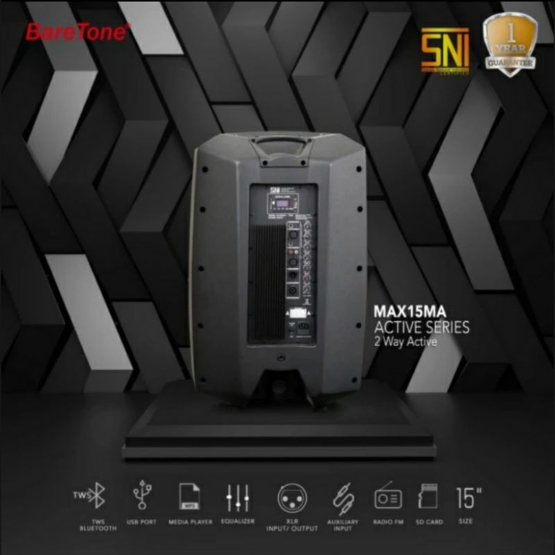 speaker aktif 15 inch original baretone max15ma speaker active karaoke 15 inch