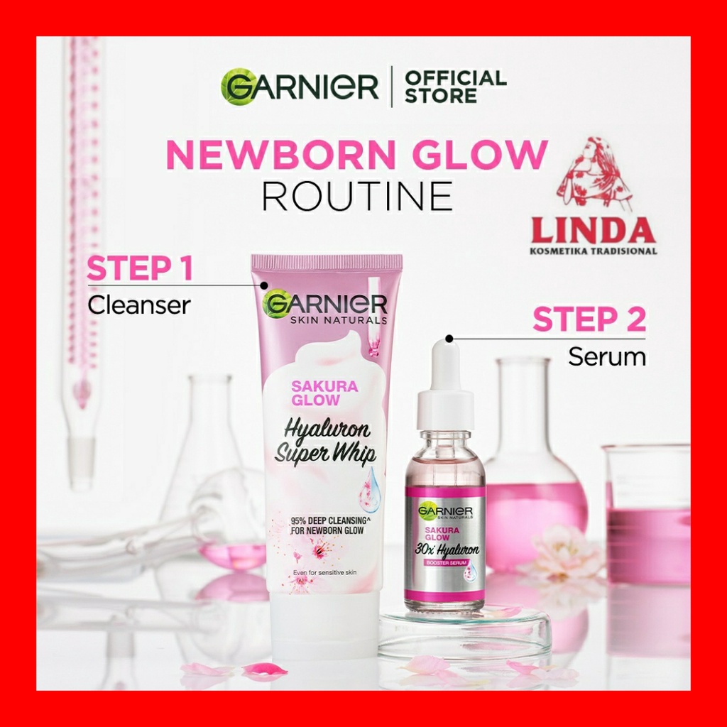 GARNIER SAKURA GLOW HYALURON SUPER WHIP FOAM 100 ML