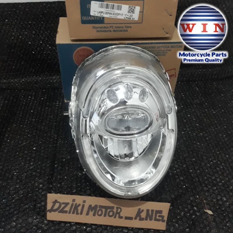 Headlamp Reflektor Lampu Depan Honda Scoopy Fi Esp Led K93 Merek WIN Lampu Depan Scoopy Donat