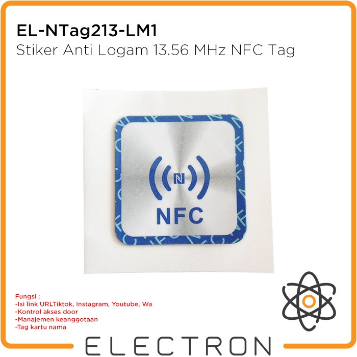 Terlaris Rfid El-Ntag213-Lm1 Anti-Metal 13.56Mhz Nfc Rfid Sticker Label Tag Nxp Rfid