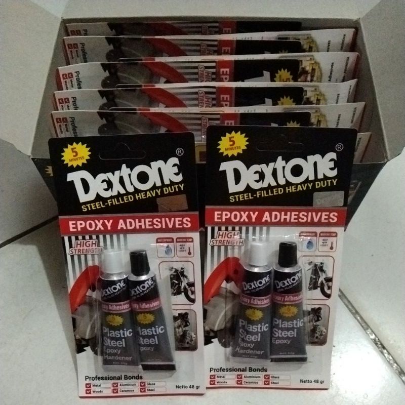 

Dextone lem besi 5 menit/ pcs isi 48 gram/ hrg perlusin