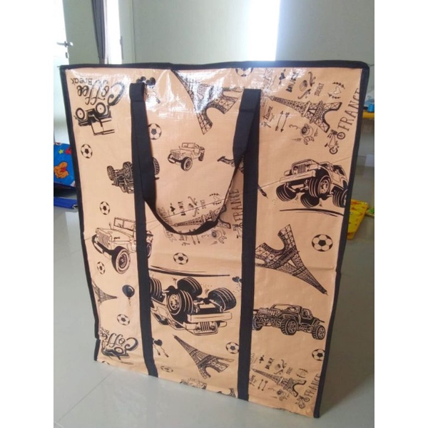 TAS BELANJA / TAS LAUNDRY / TAS KARUNG / TAS SERBAGUNA TERPAL/ NILON / SENAR TEBAL RESLETING BESAR GAMBAR POLOS