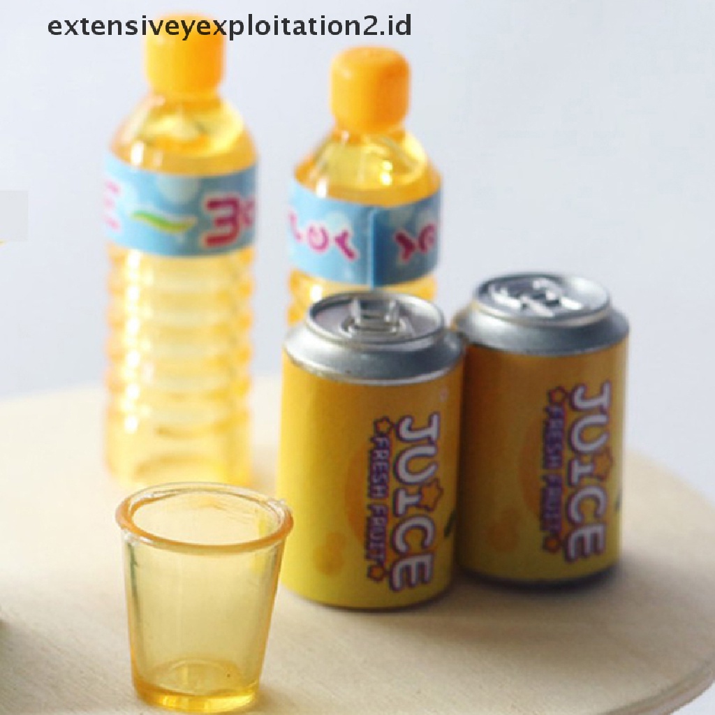 6pcs / Set Mainan Miniatur Minuman Jus Skala 1: 12 Untuk Aksesoris Dapur Rumah Boneka