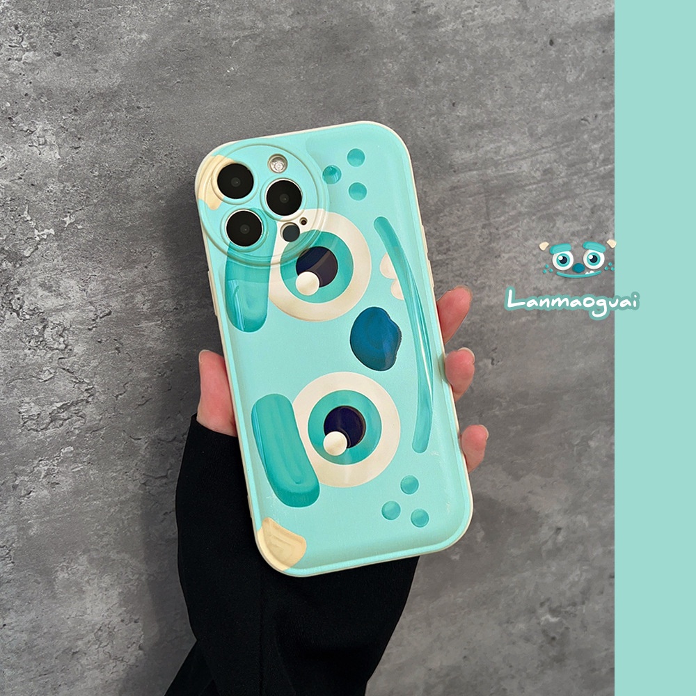 Soft Case Silikon Motif Kartun Monster Biru Untuk Iphone 14 7 8 Se 2020 7 + 8PLUS XS XR 11 12 13 PRO MAX