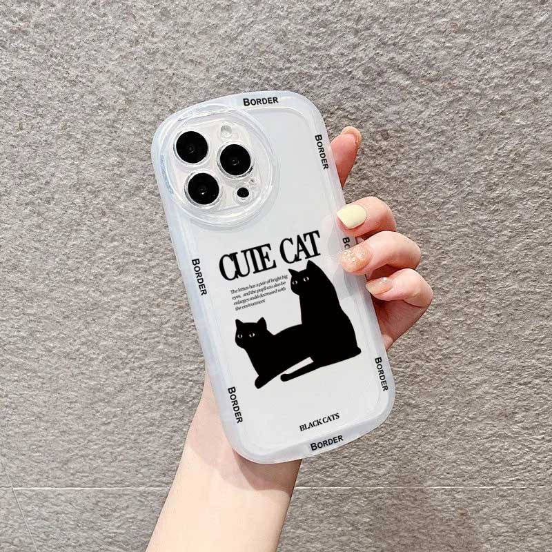 Case Motif Kucing Hitam Untuk Samsung A14 M14 A04 A04S A13 A02S A03 A03S A23 A30S A11 A12 A51 A30 A50 A52 A20S A10S M11 M12 J4 Plus J7 Prime