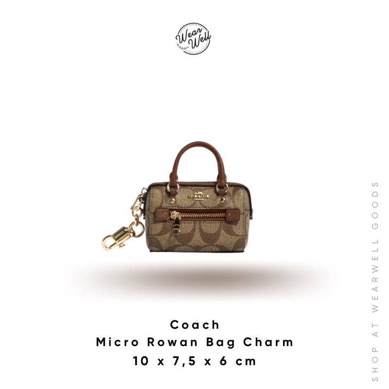 Coach micro rowan bag charm