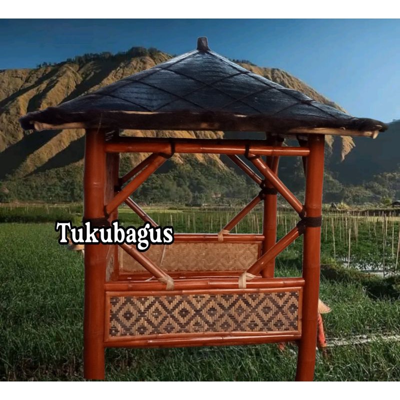 Gazebo bambu taman mojokerto 1.5x1.5