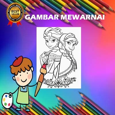Gambar Sketsa Mewarnai / Frozen / Part 1 / Gambar Sketsa / Gambar mewarnai / Kertas Gambar Mewarnai 