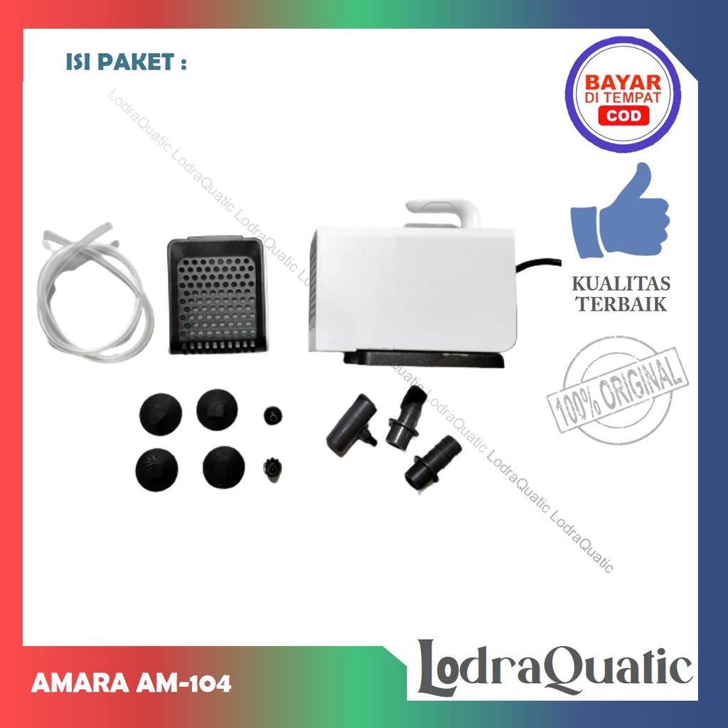 {AMARA AM-104} PROMO MURAH AMARA AM- 104 POMPA KOLAM IKAN AMARA AM 104 NAIK 2 METER POMPA 2000 LITER PER JAMPOMPA AIR HIDROPONIK POMPA KOLAM KECIL POMPA AQUARIUM BESAR FILTER AQUARIUM FILTER KOLAM IKAN KOI POMPA KOLAM TAHAN LAMA POMPA KOLAM MURAH