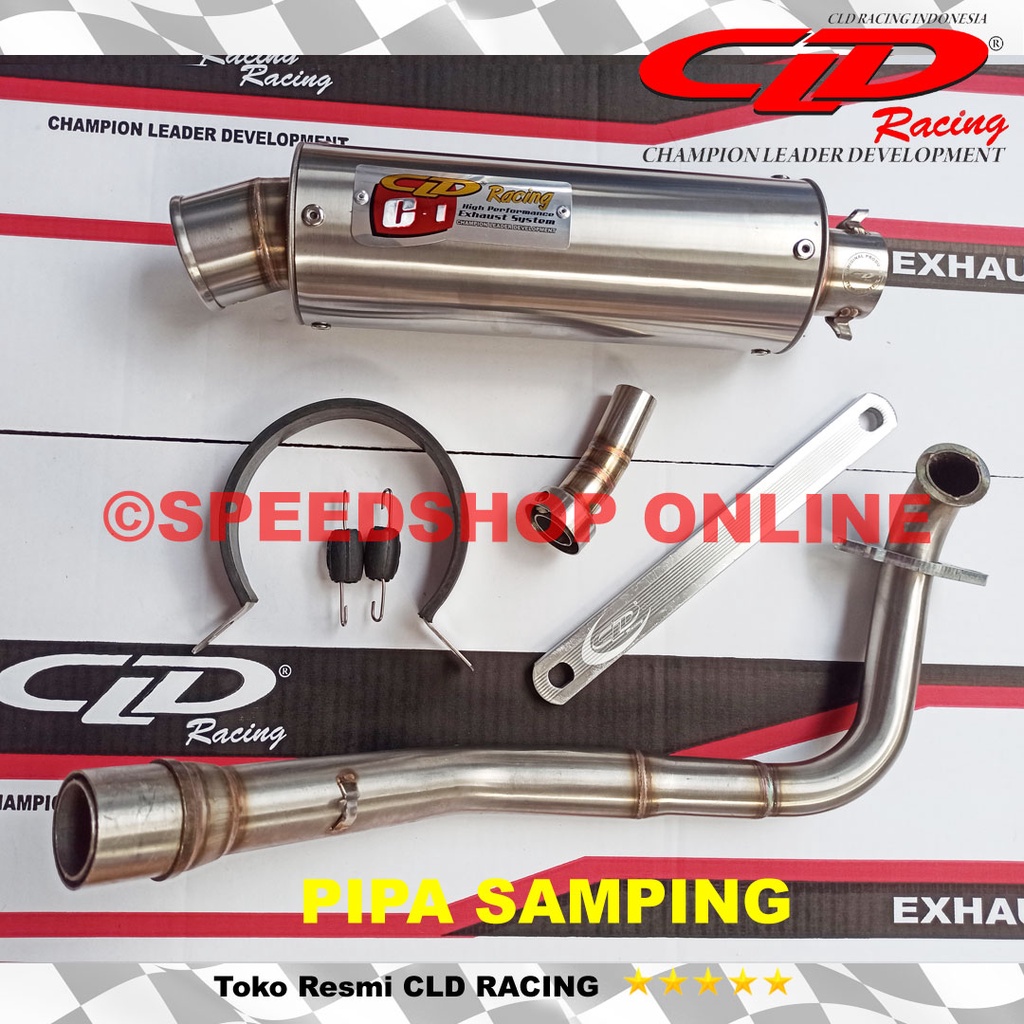 knalpot beat karbu beat fi beat esp scoopy fi cld racing tipe c7 c1 c2 bulat oval inlet 38mm leher a