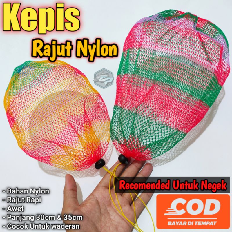 Jaring Wadah Ikan Nilon Kepis Waring Koja Korang Mini Bundar