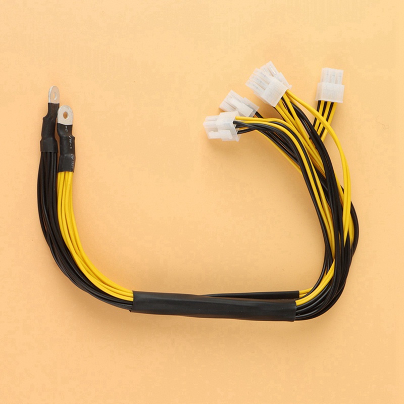 4Pack 1200W 1600W Output Wire 6Pin PCIE Powers Connector for Bitmain Antminer APW3 / APW3 + / APW3 + + / APW7 PSU L3 D3