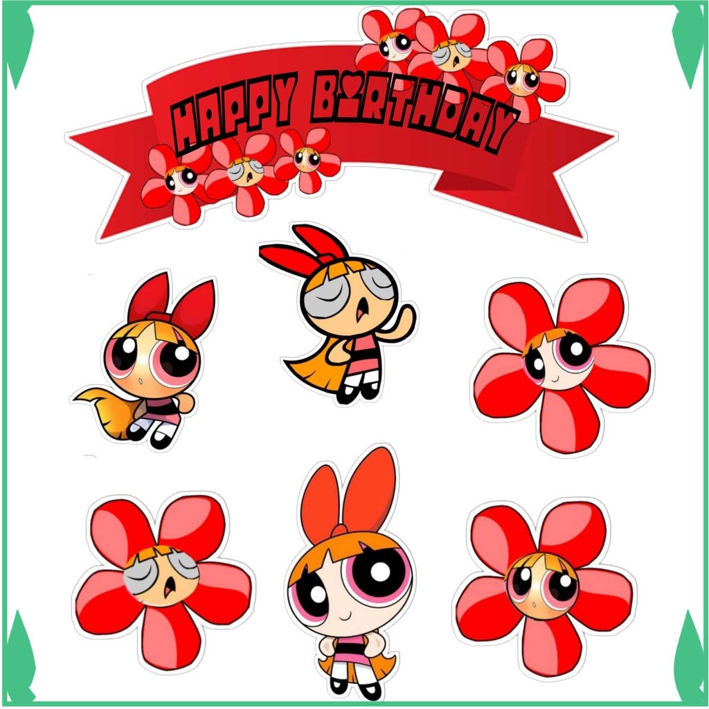 

TOPER KUE TOPPER CAKE ULANG TAHUN / HIASAN KUE POWERPUFF GILRS BLOSSOM FADHILSOUVENIR