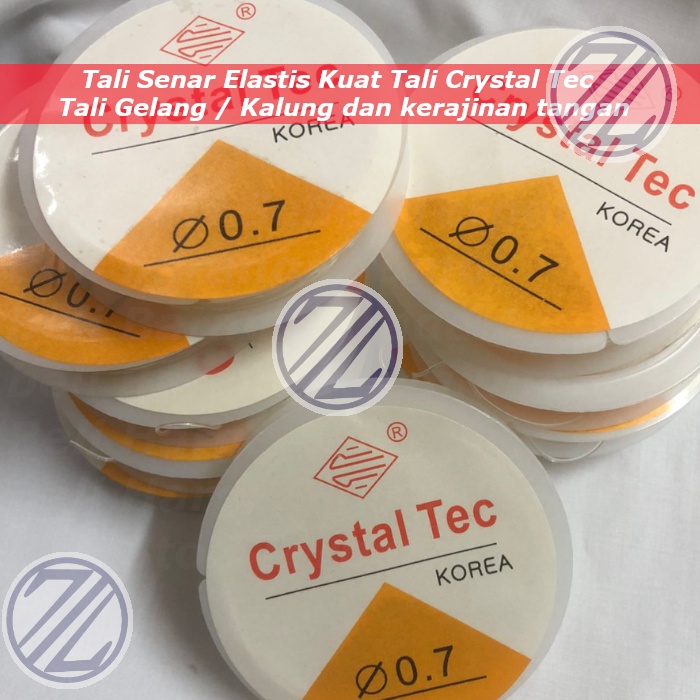 Tali Benang karet Elastis / Tali Senar / Tali Kenur/ tali gelang dan kerajinan tangan Crystal Tec