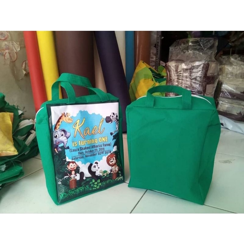 

tas souvenir ultah model resleting custom animal