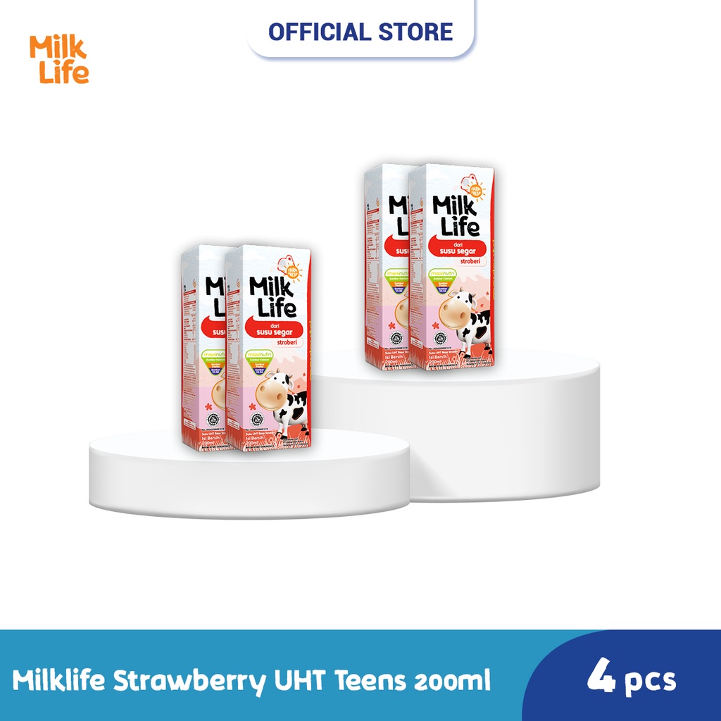 

MilkLife UHT Teens Stroberi 4 Pcs @200 ml