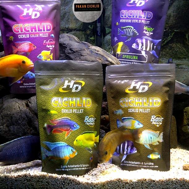 [PAKAN CICHLID] Pelet Ikan HD CICHLID sinking (tenggelam) 250 gr