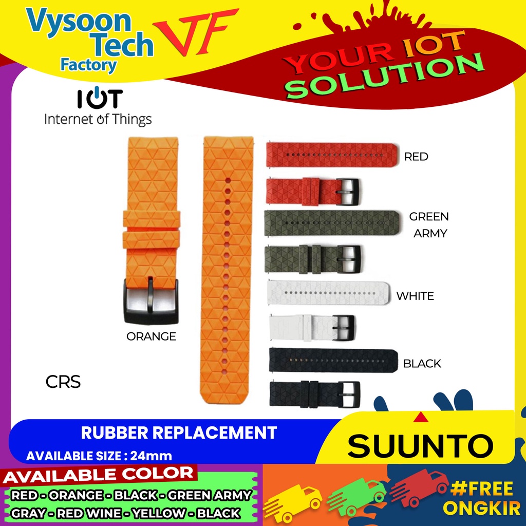 Tali Silikon Strap Jam Tangan Suunto 9 / Strap Suunto 9 Non Baro