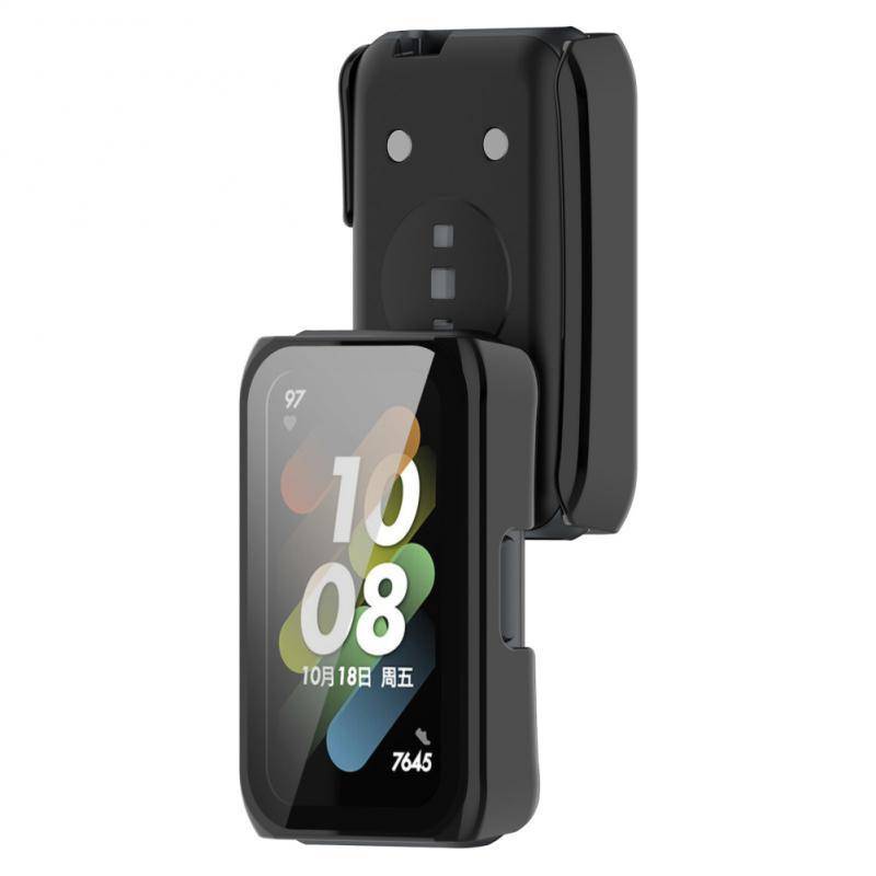 Case Pelindung Bahan PC + Tempered Glass Anti Debu Untuk Huawei band 7 6 Pro Watch Fit2D Honor band 6 ES GS3