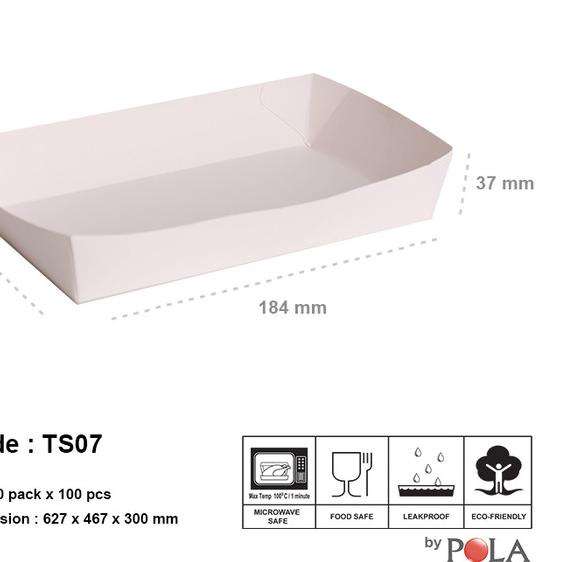 

paper tray murah/ piring kertas murah LARGE ( TS07 ) 100 pcs