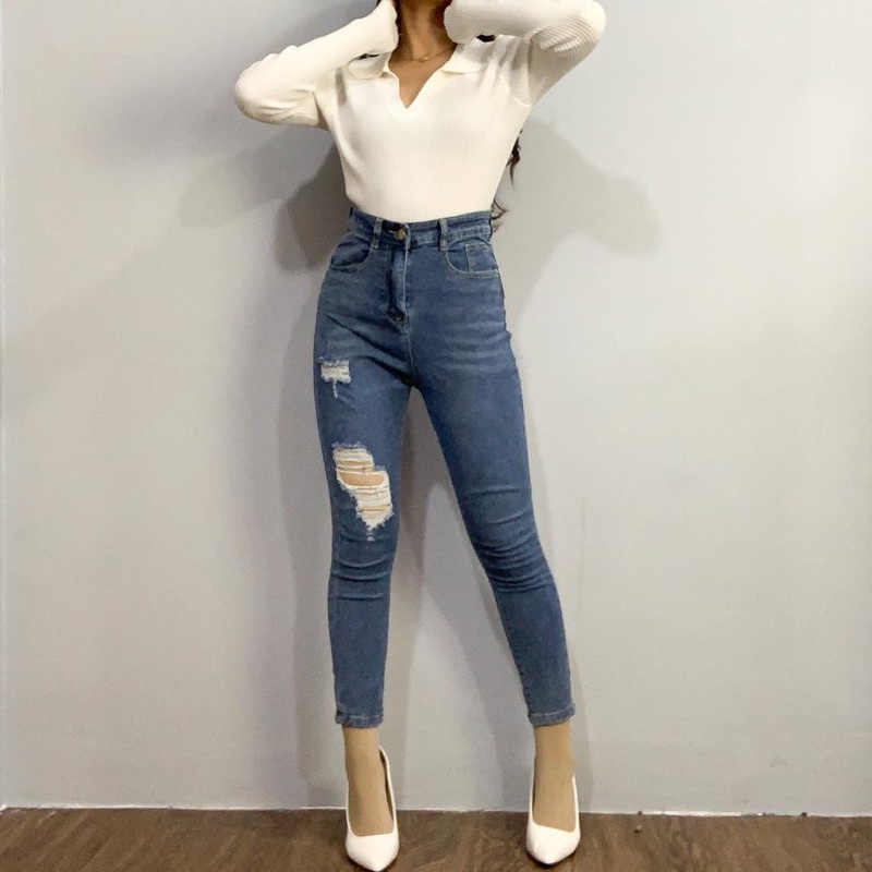 [LUXE.DLABEL] - E47 Jeans | Celana panjang Highwaist wanita Jeans import premium Jeans wanita polos ripped jeans High waist jeans wanita bkk Skinny Jeans High waist Baggy jeans Wideleg Jeans Kulot jeans Boyfriend jeans Wanita Kargo Jeans
