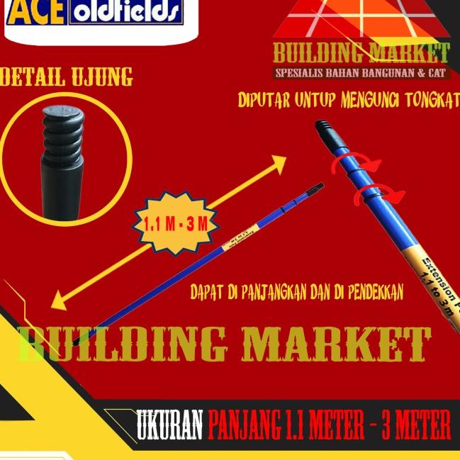 ROLLER EXTENSION POLE TONGKAT PENYAMBUNG ROL TONGKAT CAT ACE OLDFIELDS