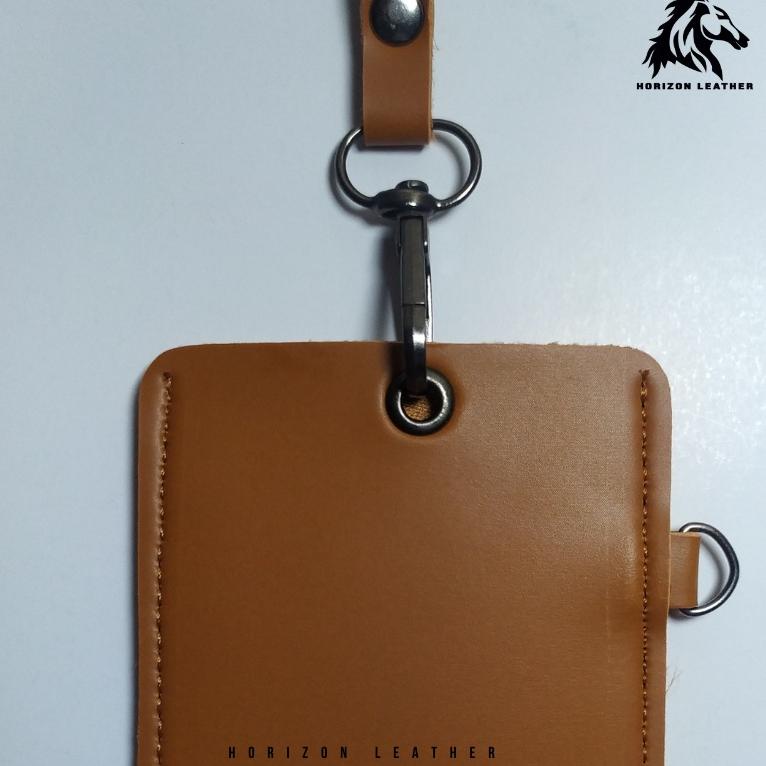 

✧ Name Tag Kulit Id Card holder kulit Lanyard Kulit 2 Slot ぎ