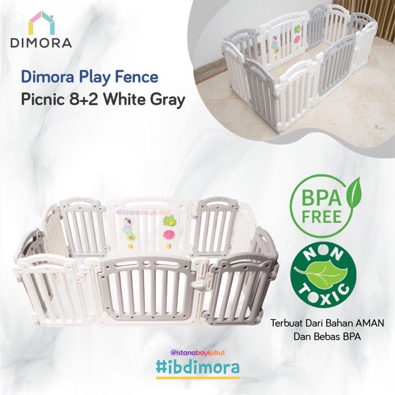 DIMORA PICNIC 8 PANEL + 1 PLAY + 1 DOOR / GRAY &amp; WHITE COLOR PANEL