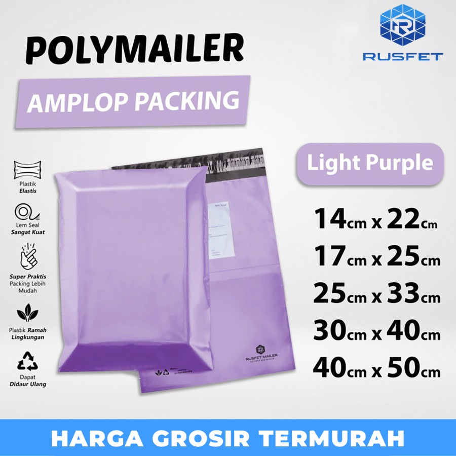 

Polymailer PURPLE Amplop Plastik Packing Olshop Premium Satuan